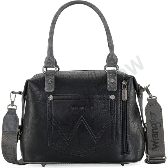 Two-Tone Doctor Bag Top Handle Satchel Barrel Purse Shoulder Bag Classic - Picture 4 of 8